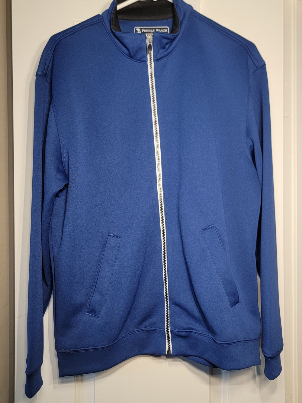 Pebble Beach Men’s Royal Blue Full-Zip Track Sweater